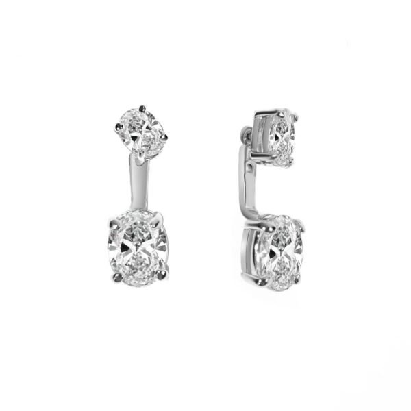 removable pendant sparkly zircon earrings 925 silver E004